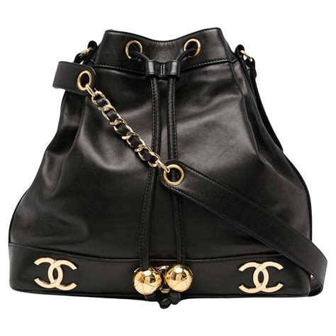 chanel black and white small drawstring crossbody bag|authentic Chanel wallet crossbody.